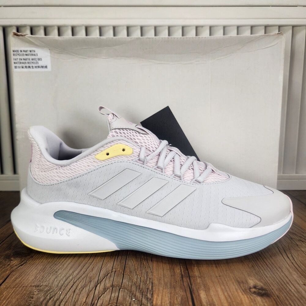 Adidas Bounce Alphaedge+ IF7286 Womens Size 9.5 Gray Pink Running Sneakers Shoes